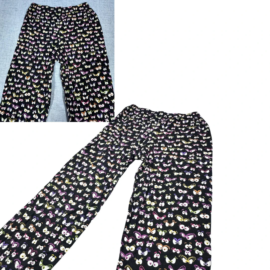 Colorful Eyes Printed Lounge Pants-L