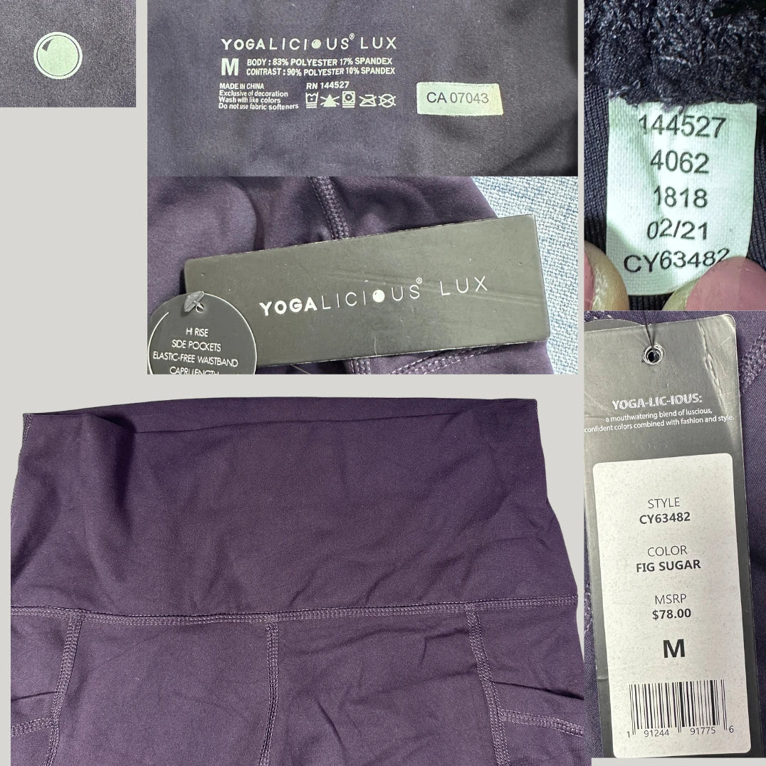 Yogalicious Lux® Purple Leggings Pocket-M