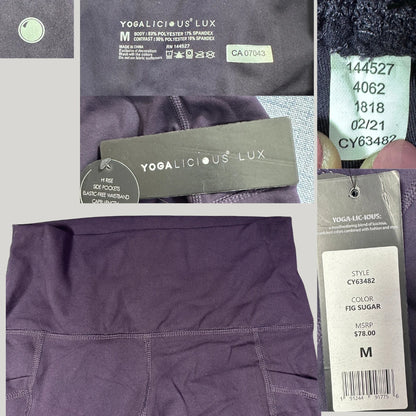 Yogalicious Lux® Purple Leggings Pocket-M