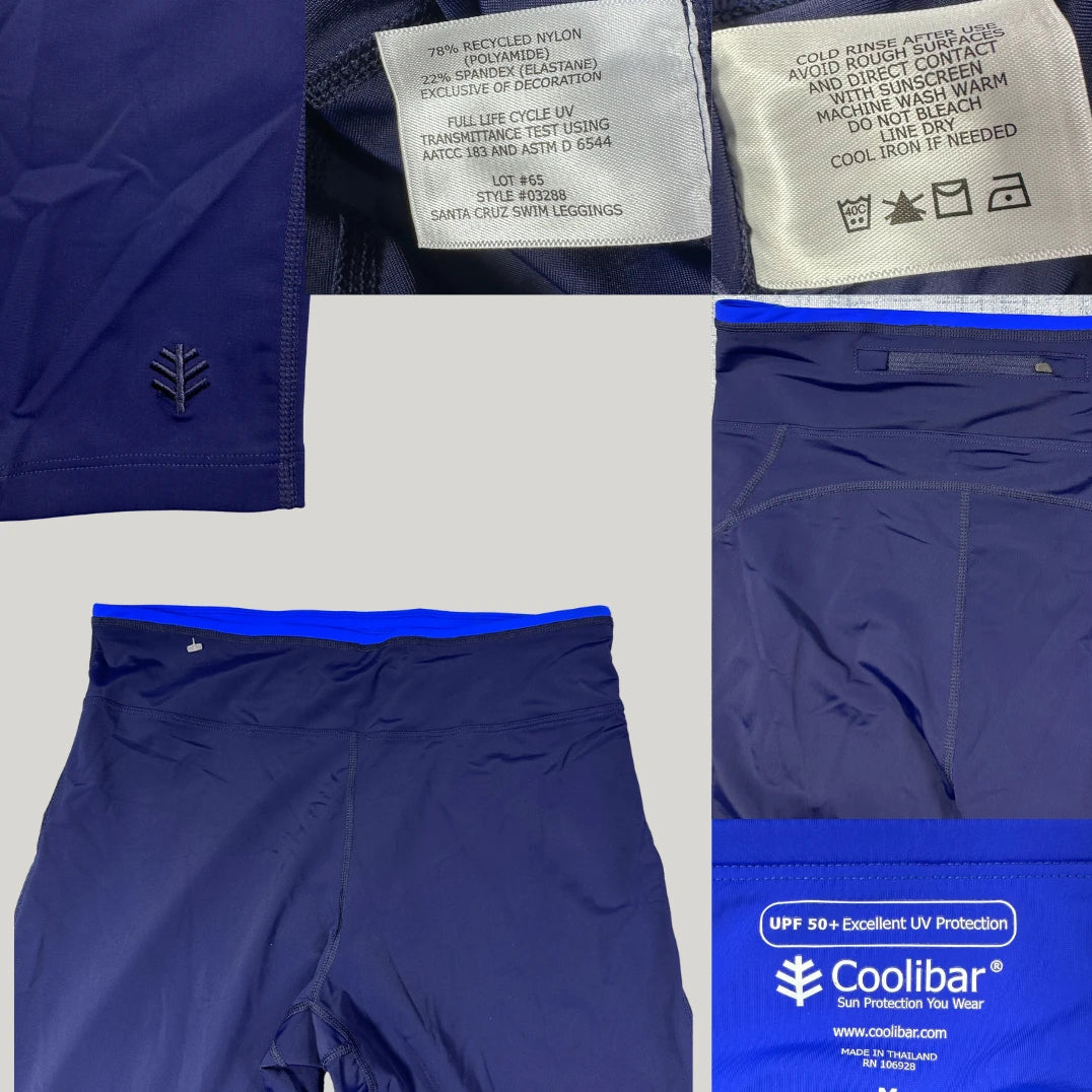 Coolibar® Blue Swim Leggings UPF50+-M