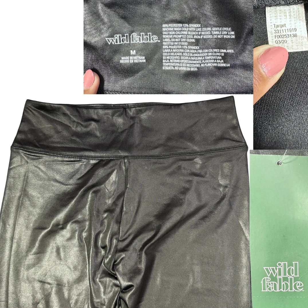 Wild Fable® Black Leggings Coated-M
