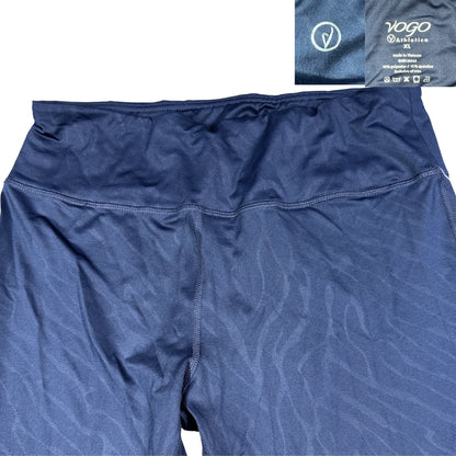 Vogo® Navy Athletic Leggings Printed-XL