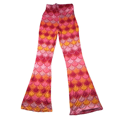 Boohoo® Pink Flared Pants Patterned-S