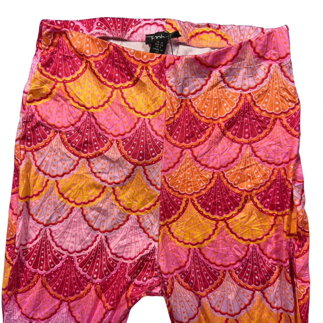 Boohoo® Pink Flared Pants Patterned-S