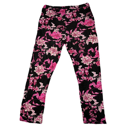 M&Co® Black Floral Lounge Pants-M