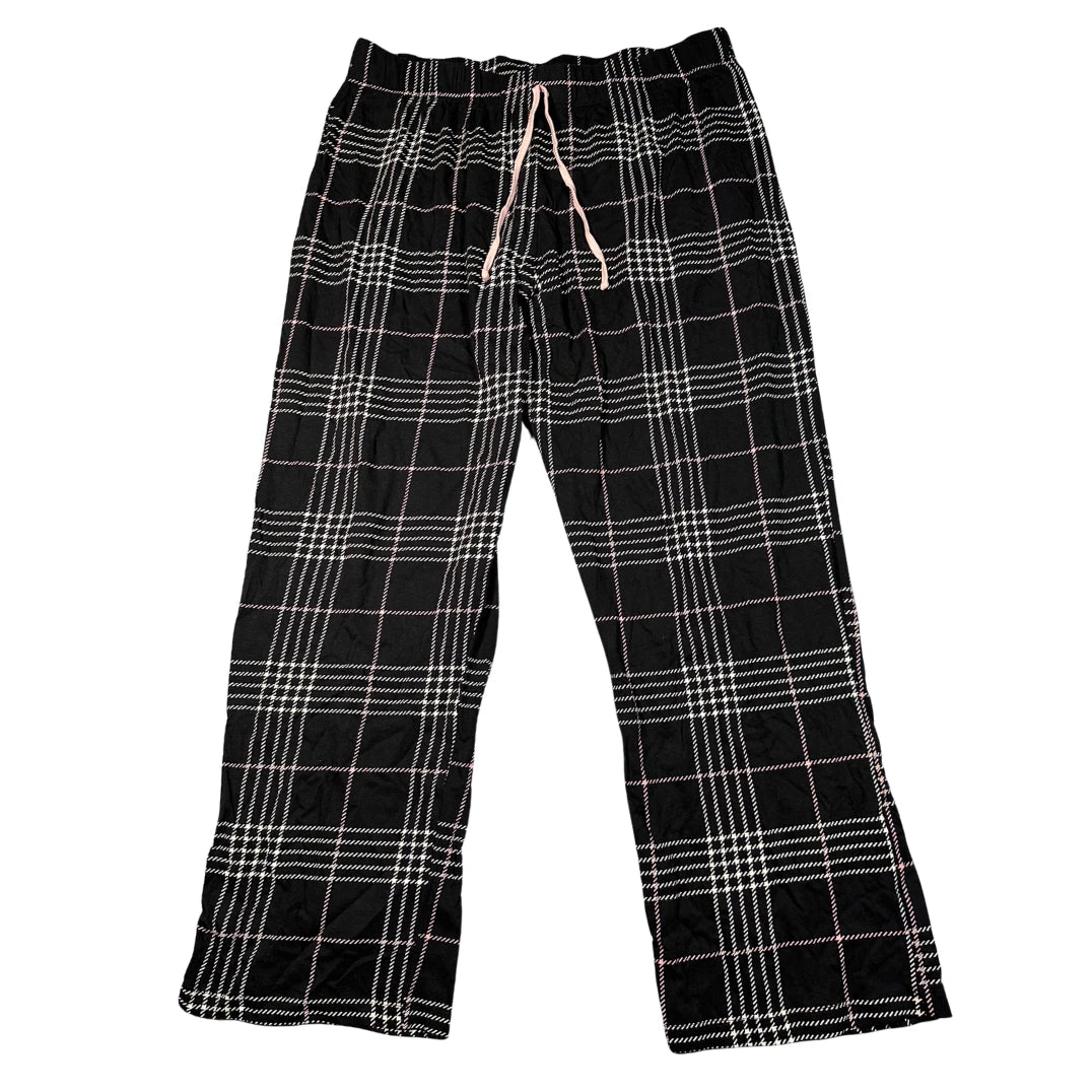 F&F® Black Check Lounge Pants Drawstring-XL