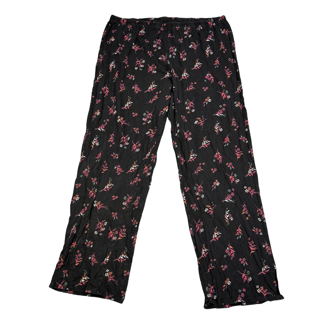 M&S® Black Floral Lounge Pants-L