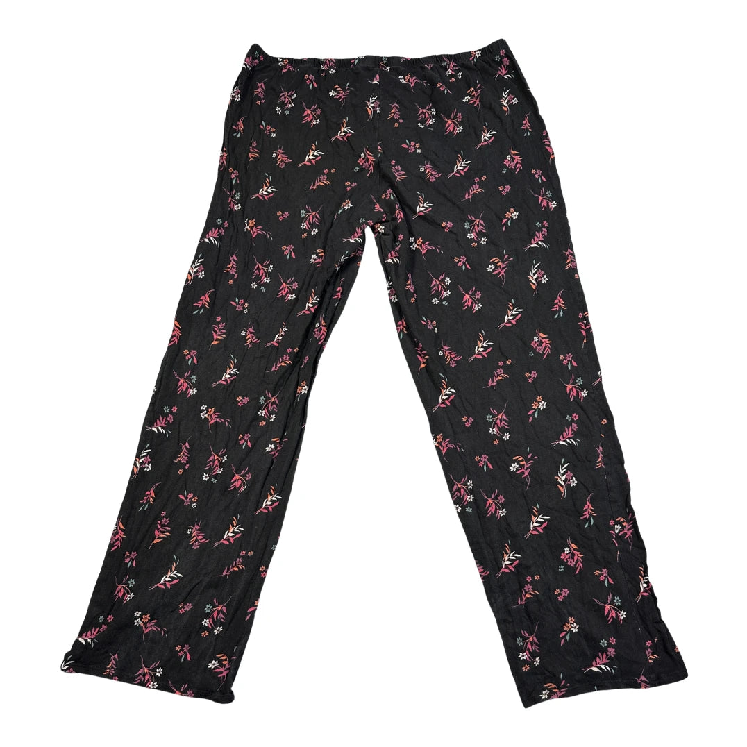 M&S® Black Floral Lounge Pants-L