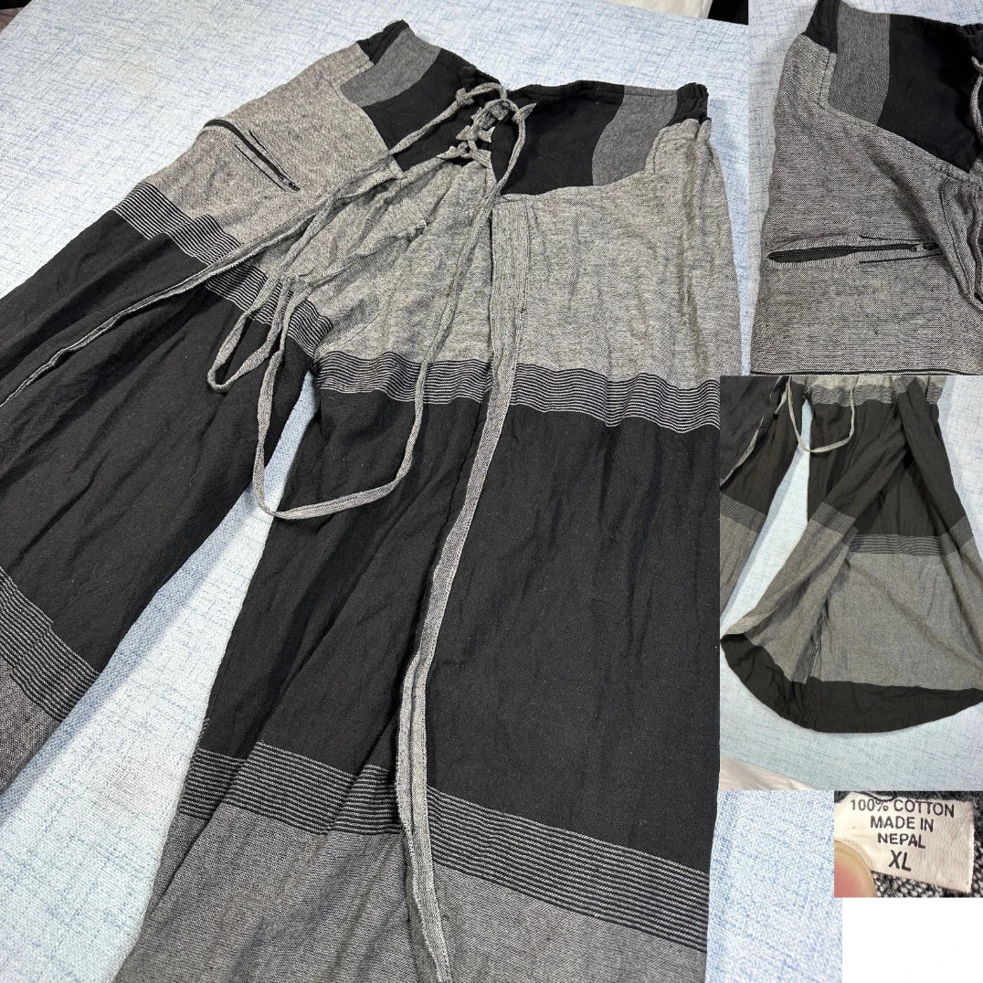 Unbranded Black Wrap Palazzo Pants-XL