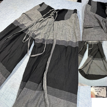 Unbranded Black Wrap Palazzo Pants-XL