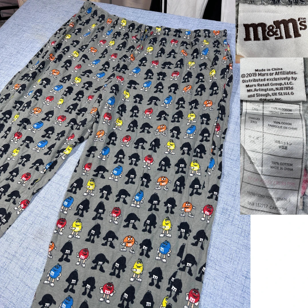 M&M's® Grey Pajama Pants Character-2XL