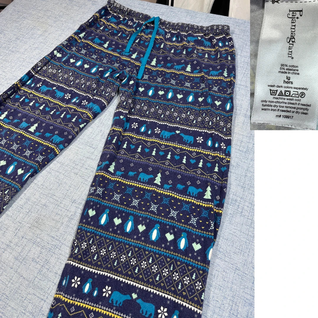 PajamaGram® Navy Pajama Pants Winter-L