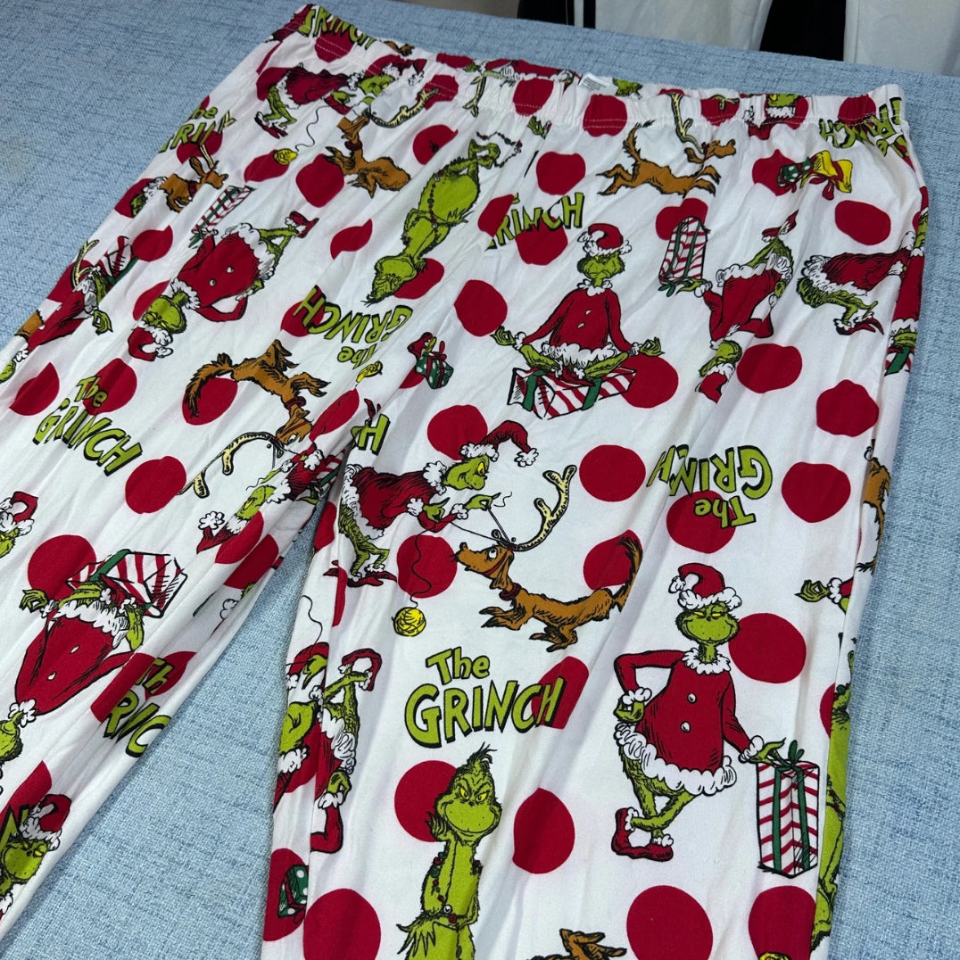 Unbranded White Pajama Pants Grinch-XL