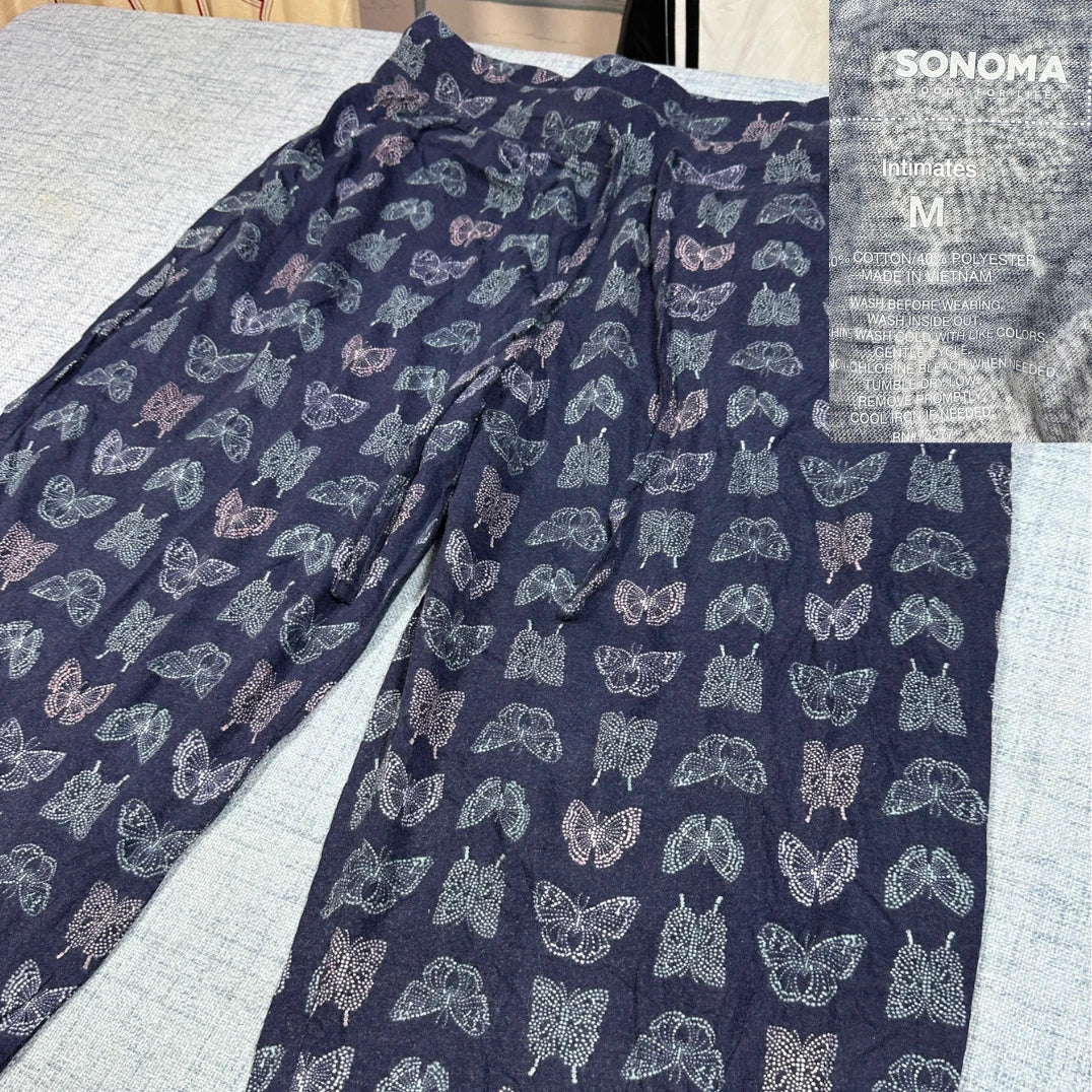 Sonoma® Navy Butterfly Pajama Pants-M