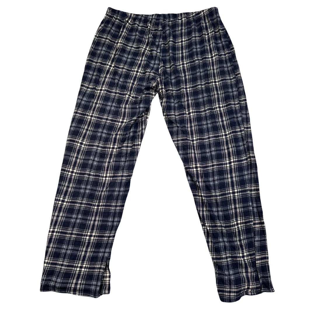 M&S® Navy Plaid Pajama Pants-L