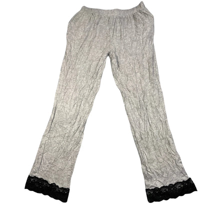 Pour moi®your Grey Lace Trim Lounge Pants-M