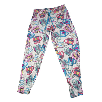 Briefly Stated White Women's Coffee Print-M Ladies Bottom