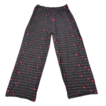 Unbranded Black Women's Heart Print-L Ladies Bottom