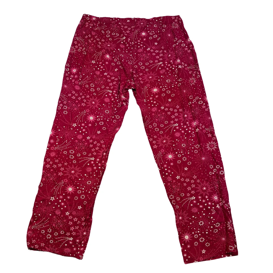 M&S Red Women's Star Print-L Ladies Bottom