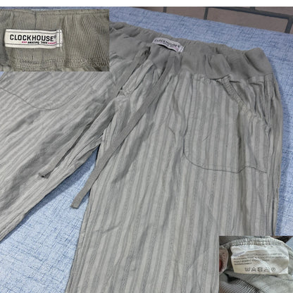 Clockhouse Grey Women's Textured Stripe-XL Ladies Bottom