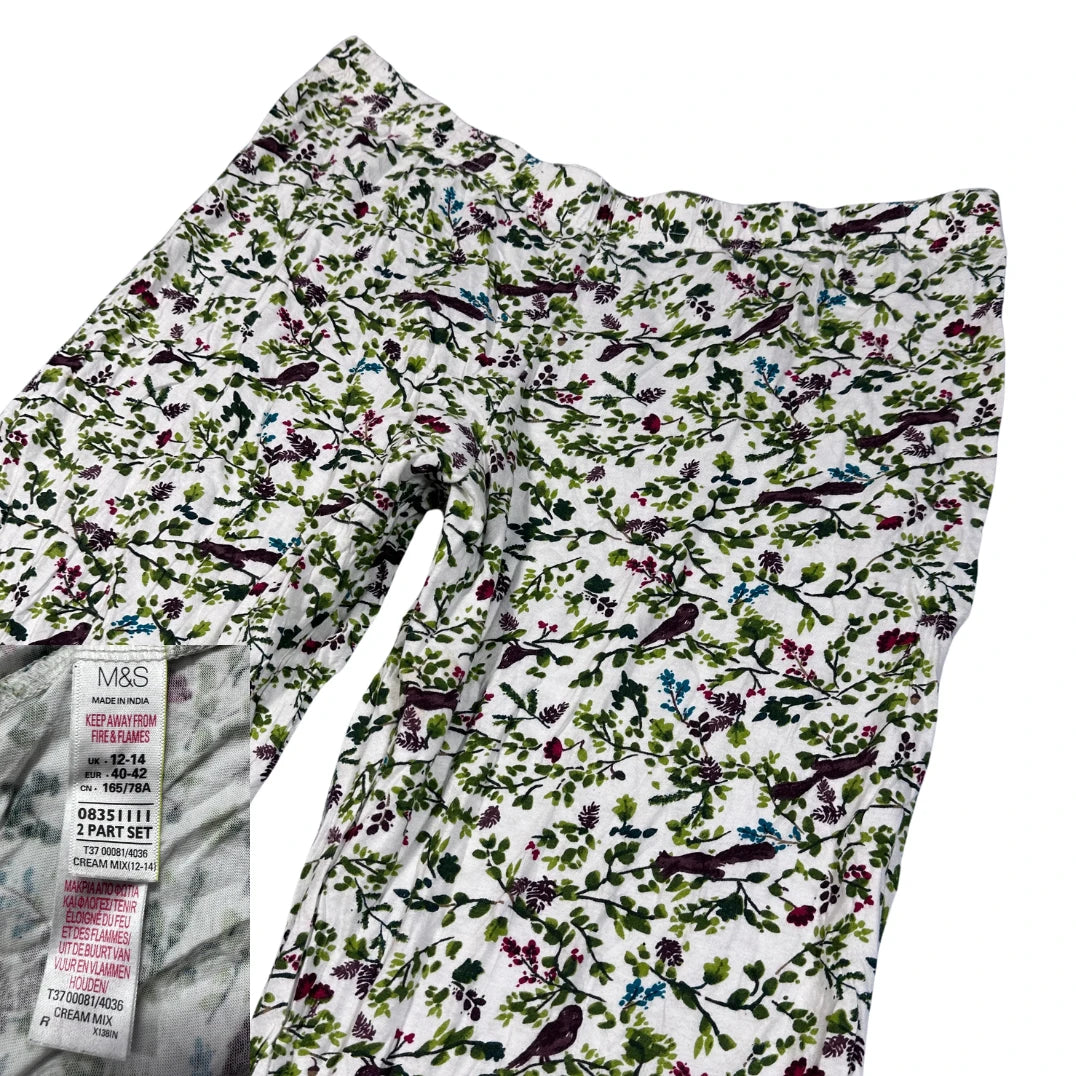 M&S® Cream Sleep Pants Floral-L