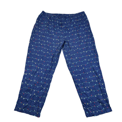 Family PJs® Navy Pajama Pants Lights-2XL