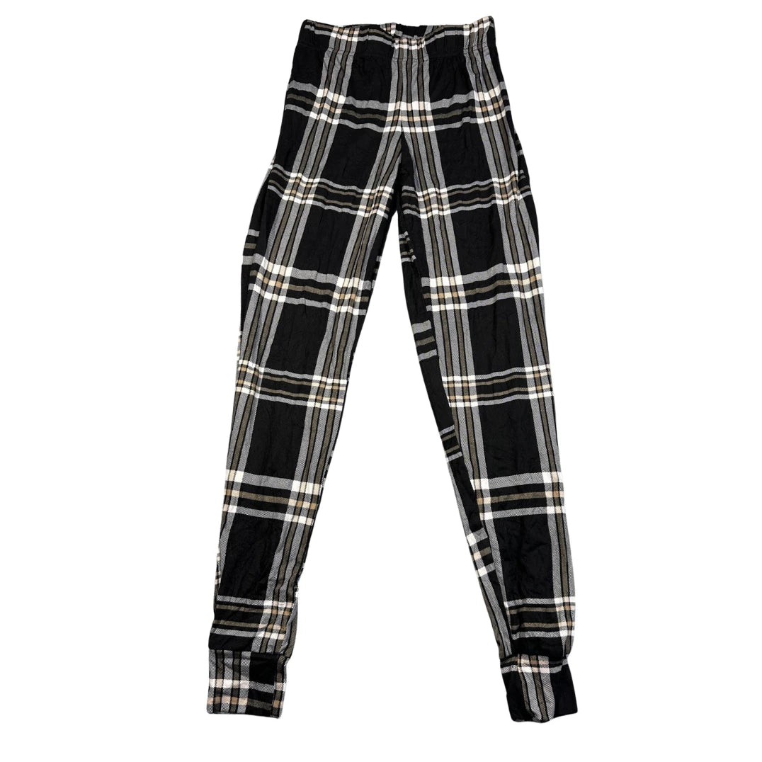 Unbranded Black Check Pajama Pants-XS