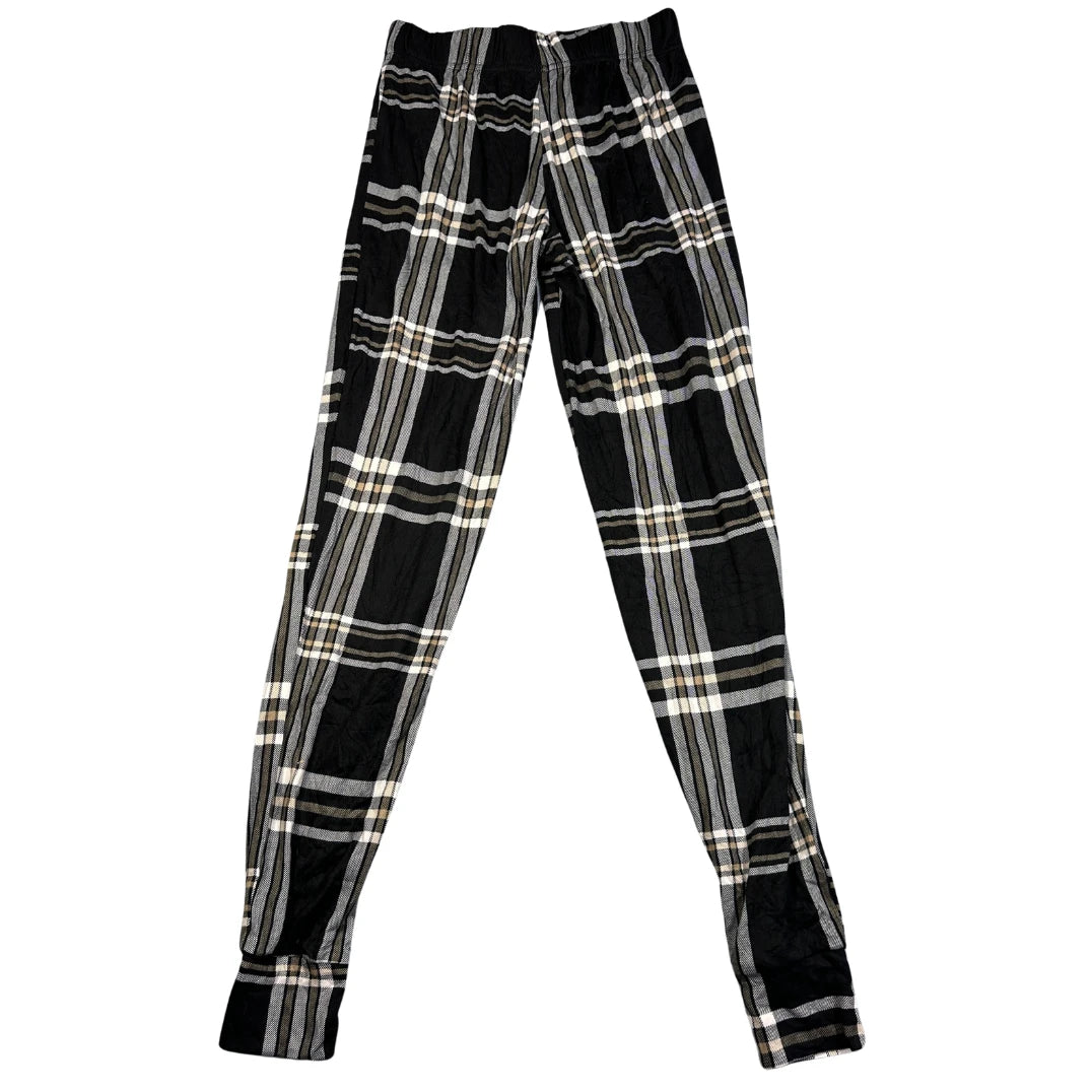 Unbranded Black Check Pajama Pants-XS