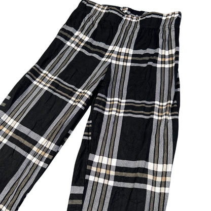 Unbranded Black Check Pajama Pants-XS