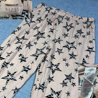 Lipsy® Pink Sleep Pants Star Print-S