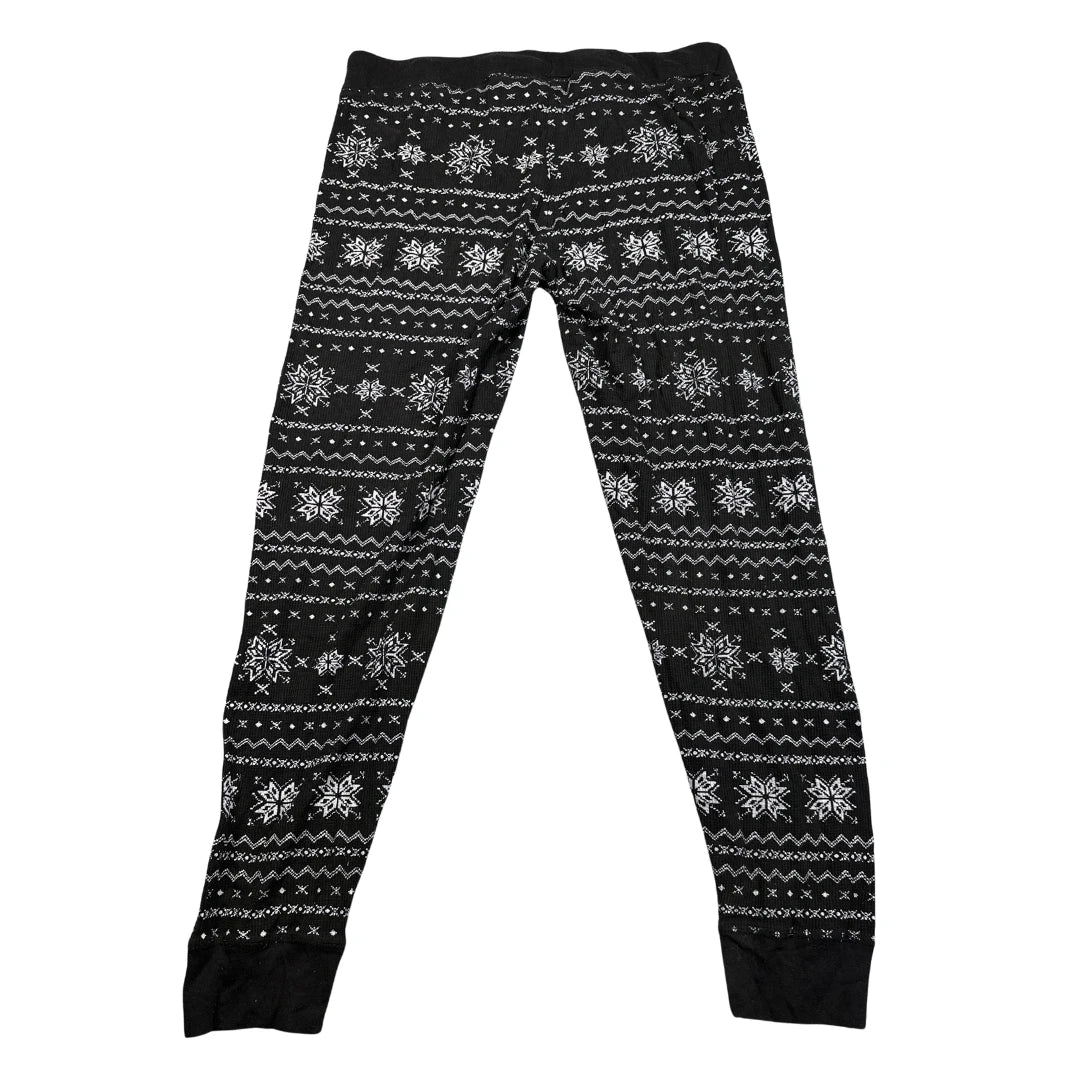 Serra® Black Lounge Pants Snowflake-L