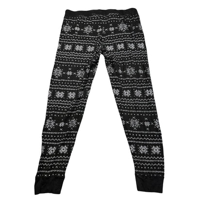 Serra® Black Lounge Pants Snowflake-L