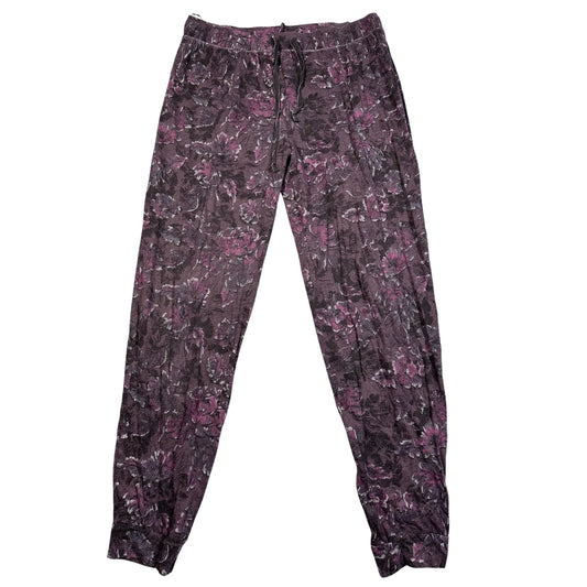 M&S® Burgundy Sleep Pants Floral-M