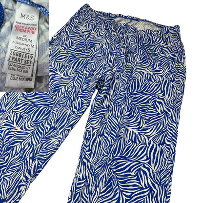 M&S® Blue Sleep Pants Zebra-M