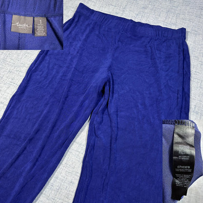 Chico's Travelers® Blue Lounge Pants Solid-M