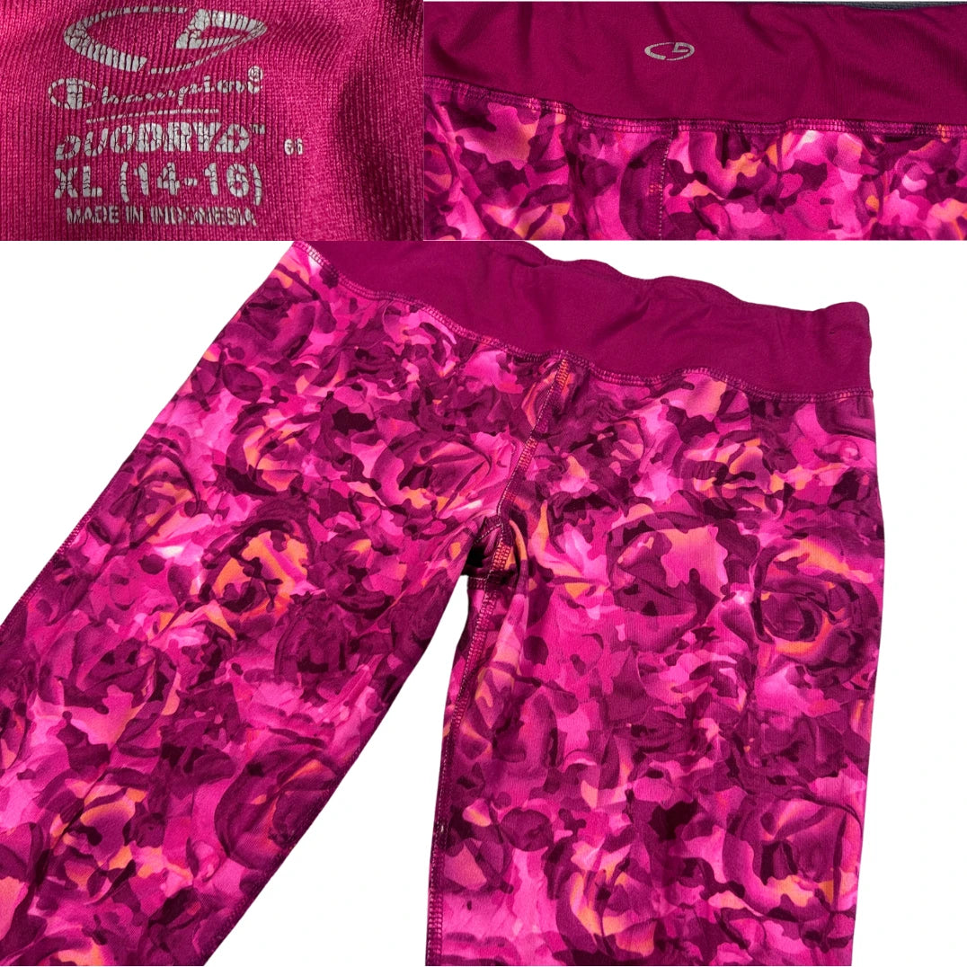 Champion® Pink Training Leggings Printed-XL