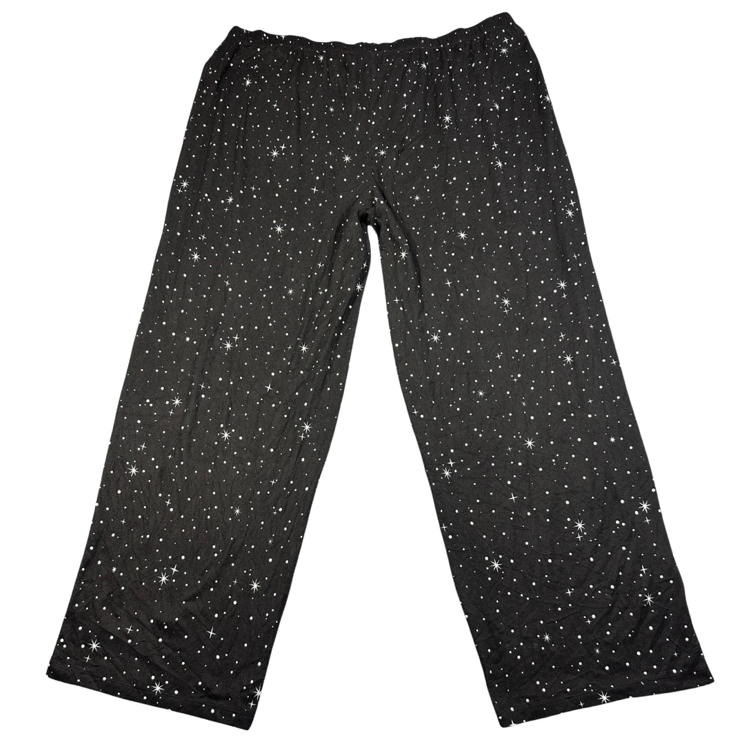Charter Club® Black Pajama Pants Starry-2XL