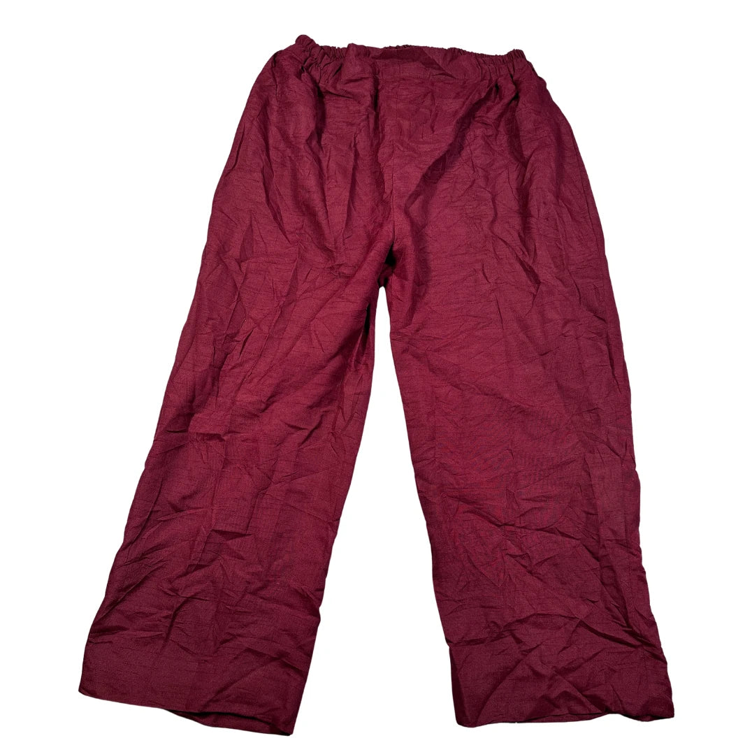 Unbranded Maroon Wide Leg Pants-XL