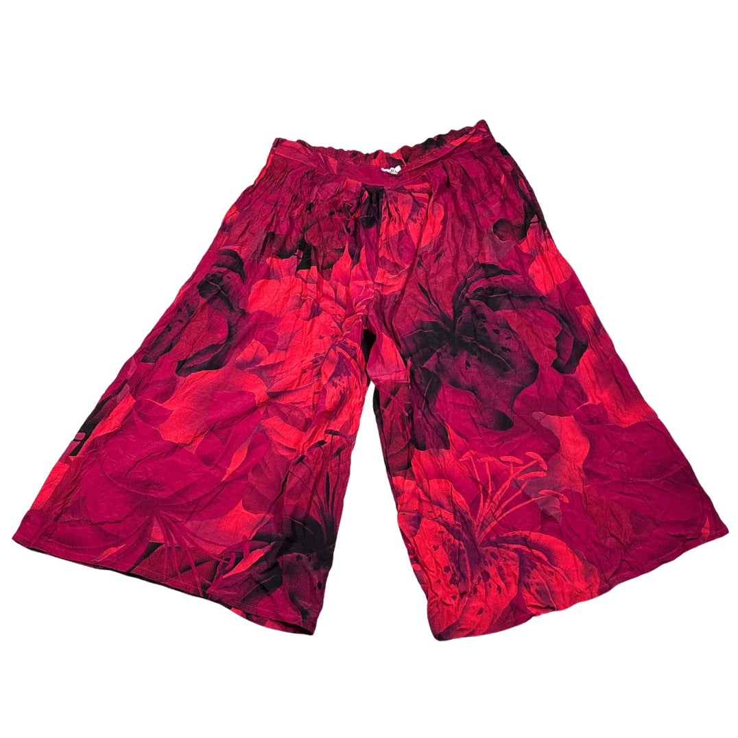 Cora® Pink Culotte Pants Floral-2XL