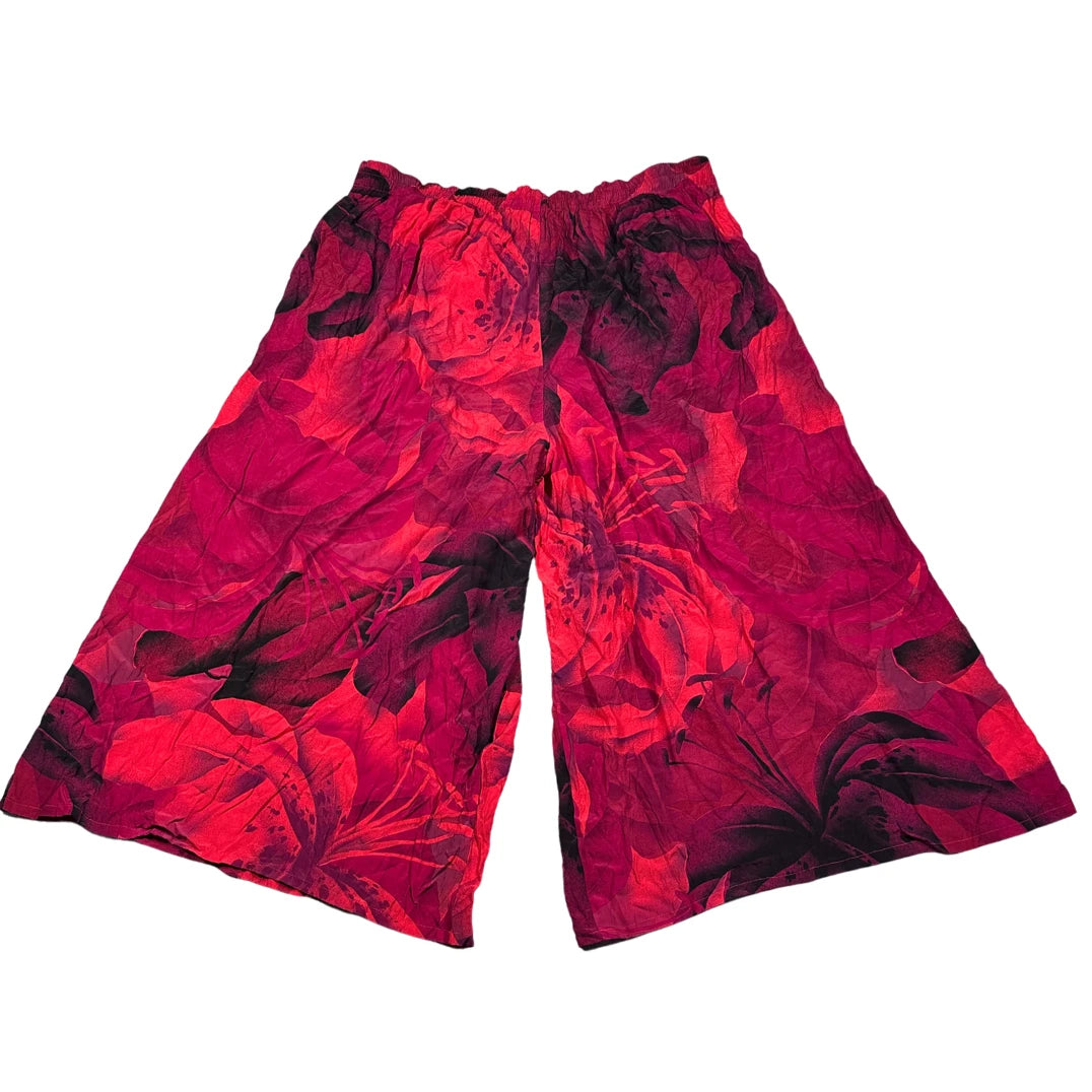 Cora® Pink Culotte Pants Floral-2XL