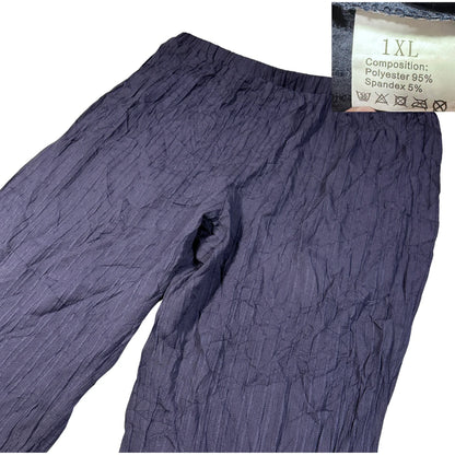 Unbranded Navy Crinkle Lounge Pants-XL
