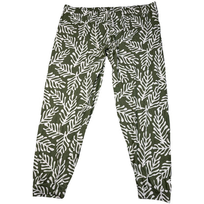 Primark® Green Leaf Print Pants-XL