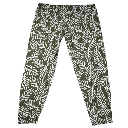 Primark® Green Leaf Print Pants-XL