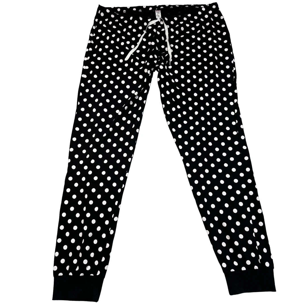 George® Black Polka Dot Joggers-2XL