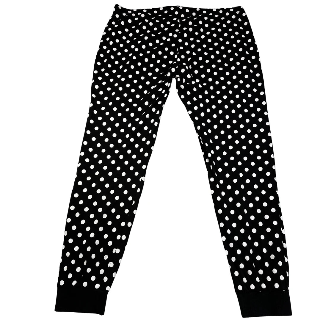 George® Black Polka Dot Joggers-2XL