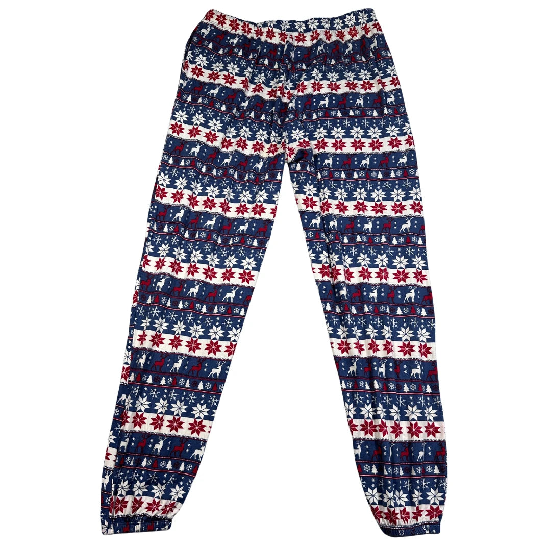 In The Style® Blue Pajama Pants Festive-M