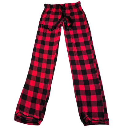 Follow Me® Red Pajama Pants Checkered-S