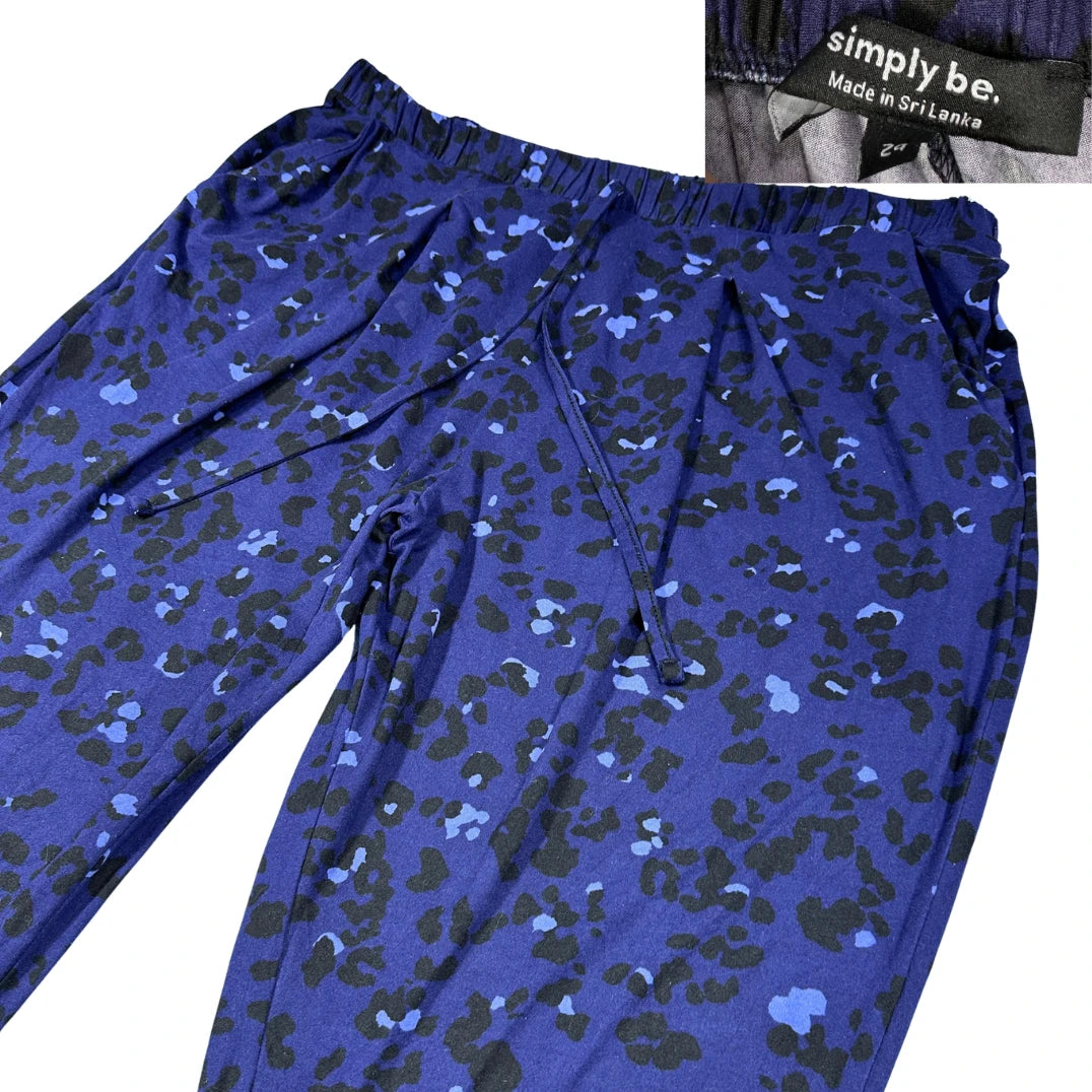 Simply Be® Blue Lounge Pants Printed-XL