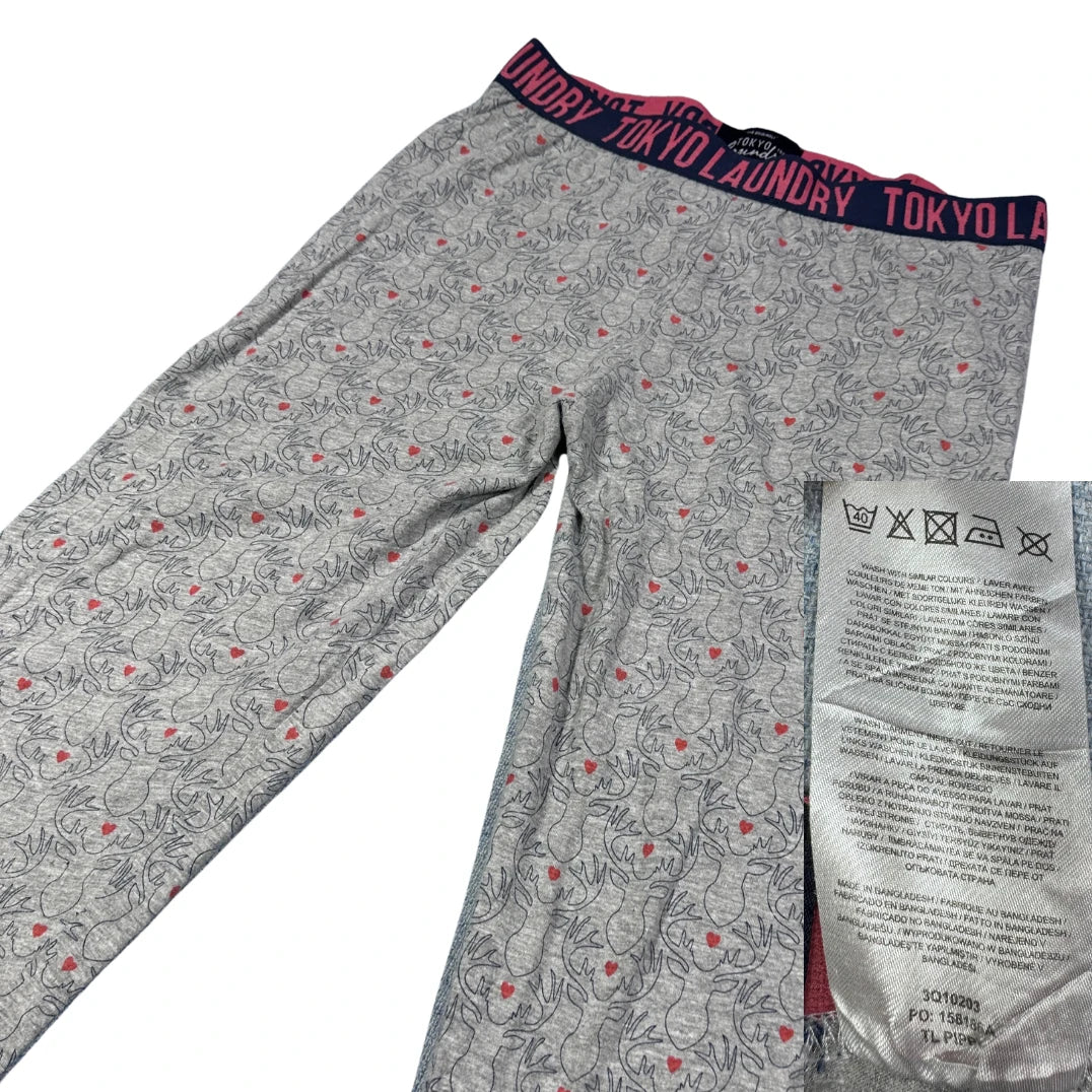 Tokyo Laundry® Grey Lounge Pants Printed-XS