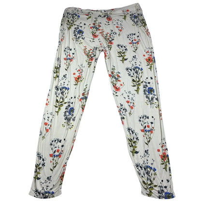 Capsule® White Lounge Pants Floral-3XL